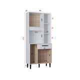 Alacena Malu Blanco 80x173cm con Un Cajón y Cinco Puertas - ALACENAS Y MUEBLES MICROONDAS | Bylmo