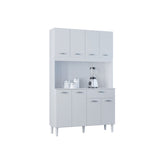 Alacena Cassia Blanco 103x172cm con Un Cajón y Ocho Puertas - ALACENAS Y MUEBLES MICROONDAS | Bylmo