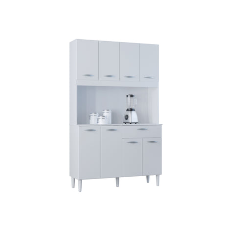 Alacena Cassia Blanco 103x172cm con Un Cajón y Ocho Puertas - ALACENAS Y MUEBLES MICROONDAS | Bylmo
