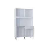Alacena Cassia Blanco 103x172cm con Un Cajón y Ocho Puertas - ALACENAS Y MUEBLES MICROONDAS | Bylmo
