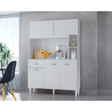 Alacena Duda Blanco 120x172cm con Un Cajón y Cinco Puertas - ALACENAS Y MUEBLES MICROONDAS | Bylmo