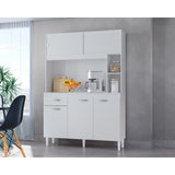 Alacena Duda Blanco 120x172cm con Un Cajón y Cinco Puertas - ALACENAS Y MUEBLES MICROONDAS | Bylmo