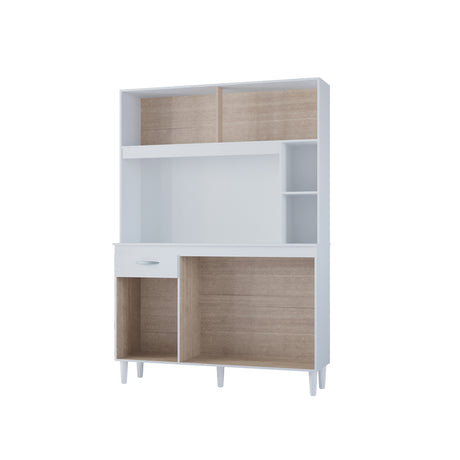 Alacena Duda Blanco 120x172cm con Un Cajón y Cinco Puertas - ALACENAS Y MUEBLES MICROONDAS | Bylmo