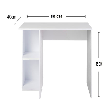 Combo Panel Tocador con Escritorio y Silla Eames Hollywood Blanco 80x70cm de Un Puesto con Iluminación LED - TOCADORES | Bylmo