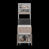Alacena Express Blanco y Bardolino 60.2x194cm con Un Cajón y con Dos Puertas - ALACENAS Y MUEBLES MICROONDAS | Bylmo