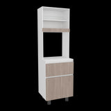 Alacena Express Blanco y Bardolino 60.2x194cm con Un Cajón y con Dos Puertas - ALACENAS Y MUEBLES MICROONDAS | Bylmo