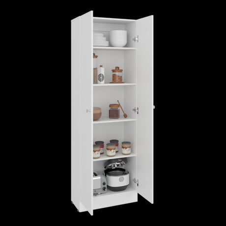 Alacena Blanco 60x180cm sin Cajones y con Dos Puertas - ALACENAS Y MUEBLES MICROONDAS | Bylmo