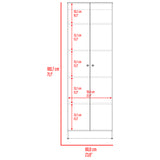 Alacena Blanco 60x180cm sin Cajones y con Dos Puertas - ALACENAS Y MUEBLES MICROONDAS | Bylmo