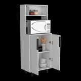 Alacena Oshawa Blanco 54x140cm sin Cajones y con Dos Puertas - ALACENAS Y MUEBLES MICROONDAS | Bylmo