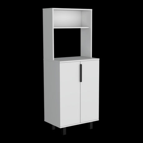 Alacena Oshawa Blanco 54x140cm sin Cajones y con Dos Puertas - ALACENAS Y MUEBLES MICROONDAS | Bylmo