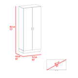 Alacena Dante Nogal y Wengue 76.5x181.2cm sin Cajones y con Dos Puertas - ALACENAS Y MUEBLES MICROONDAS | Bylmo