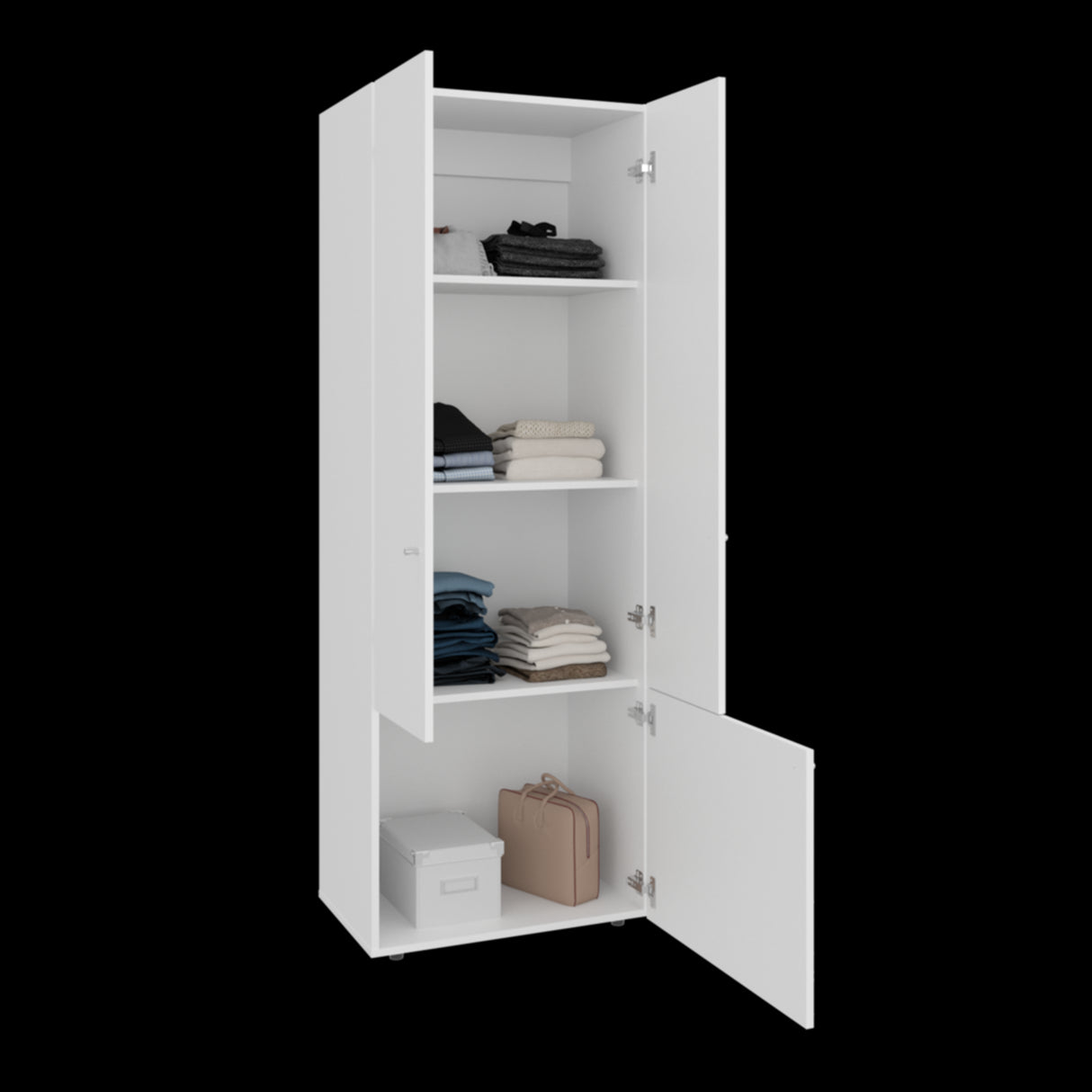 Closet Tuhogar Blanco 60x170cm sin Cajones y con Tres Puertas - CLOSETS | Bylmo