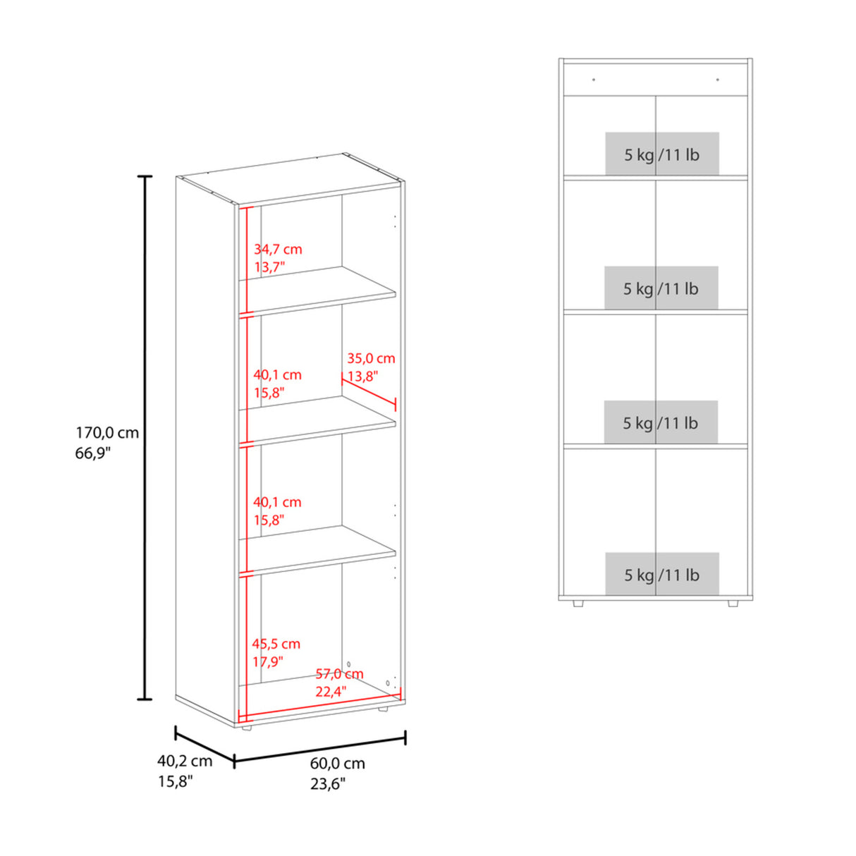 Closet Tuhogar Blanco 60x170cm sin Cajones y con Tres Puertas - CLOSETS | Bylmo