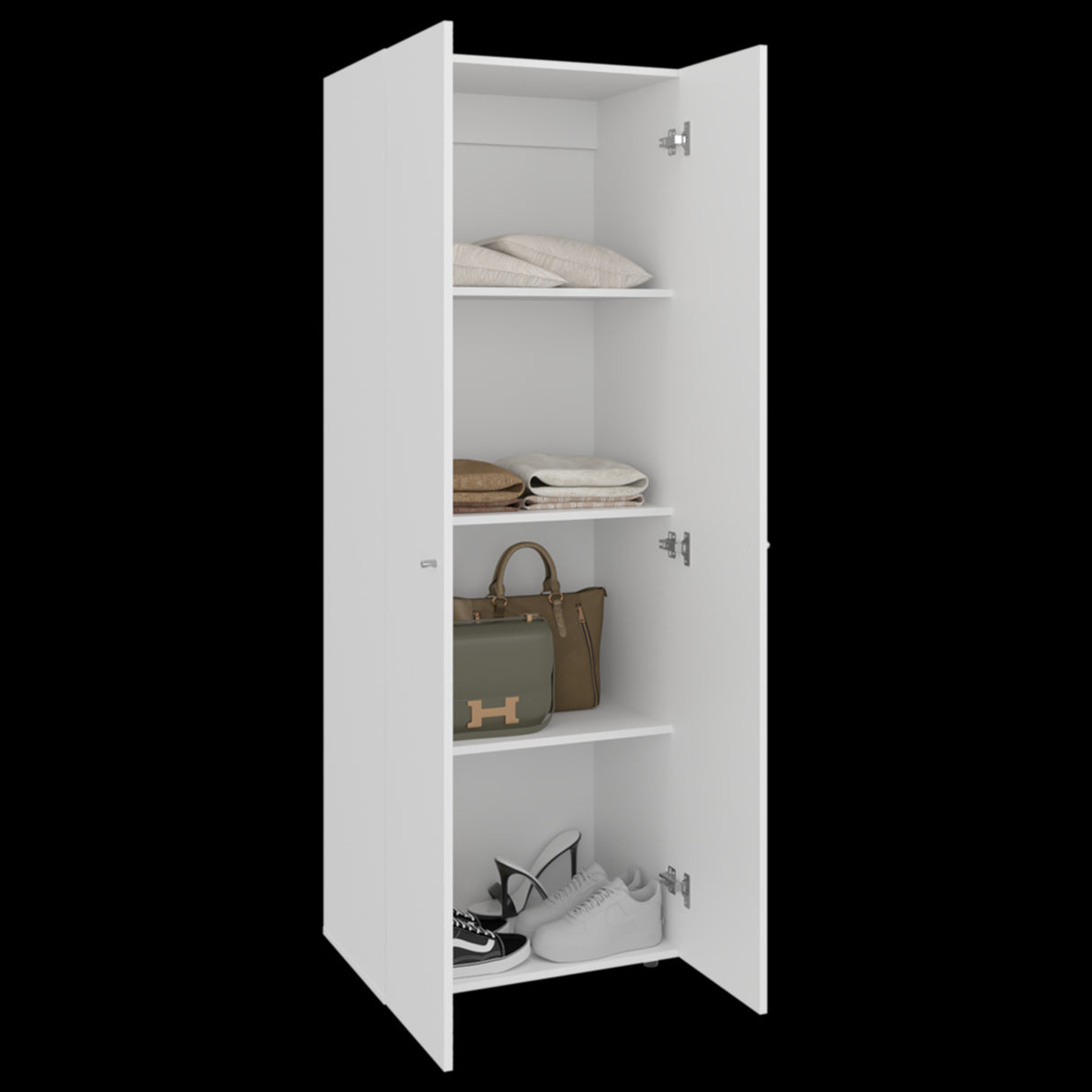 Closet Tuhogar Blanco 60x170cm sin Cajones y con Dos Puertas - CLOSETS | Bylmo