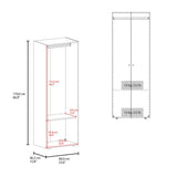 Closet Tuhogar Blanco 60x170cm sin Cajones con Dos Puertas y con Colgadero de Ropa - CLOSETS | Bylmo
