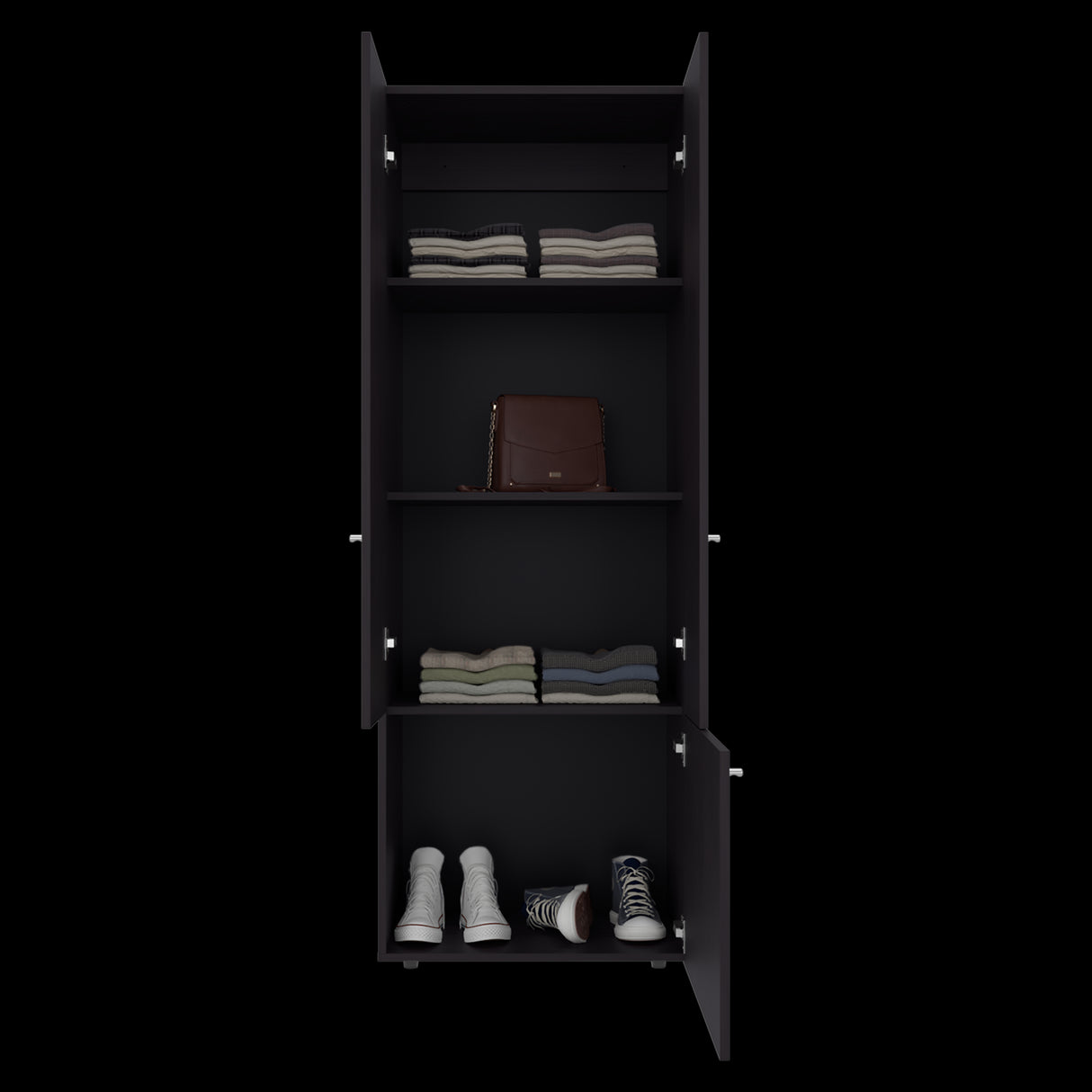 Closet Tuhogar Wengue 60x170cm sin Cajones y con Tres Puertas - CLOSETS | Bylmo