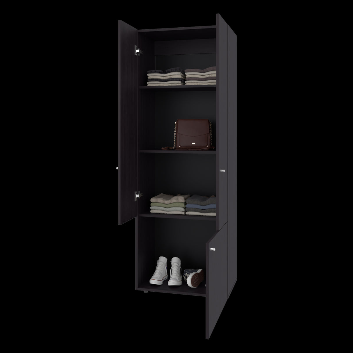 Closet Tuhogar Wengue 60x170cm sin Cajones y con Tres Puertas - CLOSETS | Bylmo