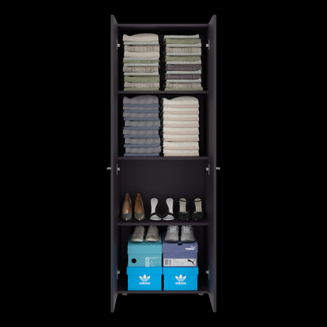 Closet Tuhogar Wengue 60x170cm sin Cajones y con Dos Puertas - CLOSETS | Bylmo