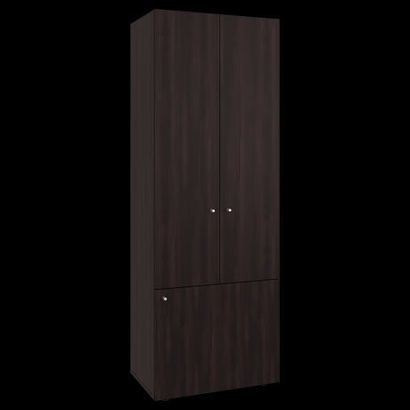 Closet Tuhogar Nogal y Wengue 60x170cm sin Cajones y con Tres Puertas - CLOSETS | Bylmo