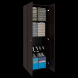 Closet Tuhogar Nogal y Wengue 60x170cm sin Cajones y con Dos Puertas - CLOSETS | Bylmo