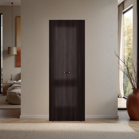 Closet Tuhogar Nogal y Wengue 60x170cm sin Cajones con Dos Puertas y con Colgadero de Ropa - CLOSETS | Bylmo