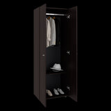 Closet Tuhogar Nogal y Wengue 60x170cm sin Cajones con Dos Puertas y con Colgadero de Ropa - CLOSETS | Bylmo