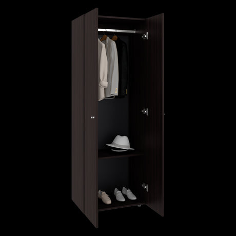 Closet Tuhogar Nogal y Wengue 60x170cm sin Cajones con Dos Puertas y con Colgadero de Ropa - CLOSETS | Bylmo