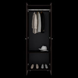 Closet Tuhogar Nogal y Wengue 60x170cm sin Cajones con Dos Puertas y con Colgadero de Ropa - CLOSETS | Bylmo