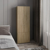Closet Tuhogar Fresno Europeo y Blanco 60x170cm sin Cajones y con Tres Puertas - CLOSETS | Bylmo