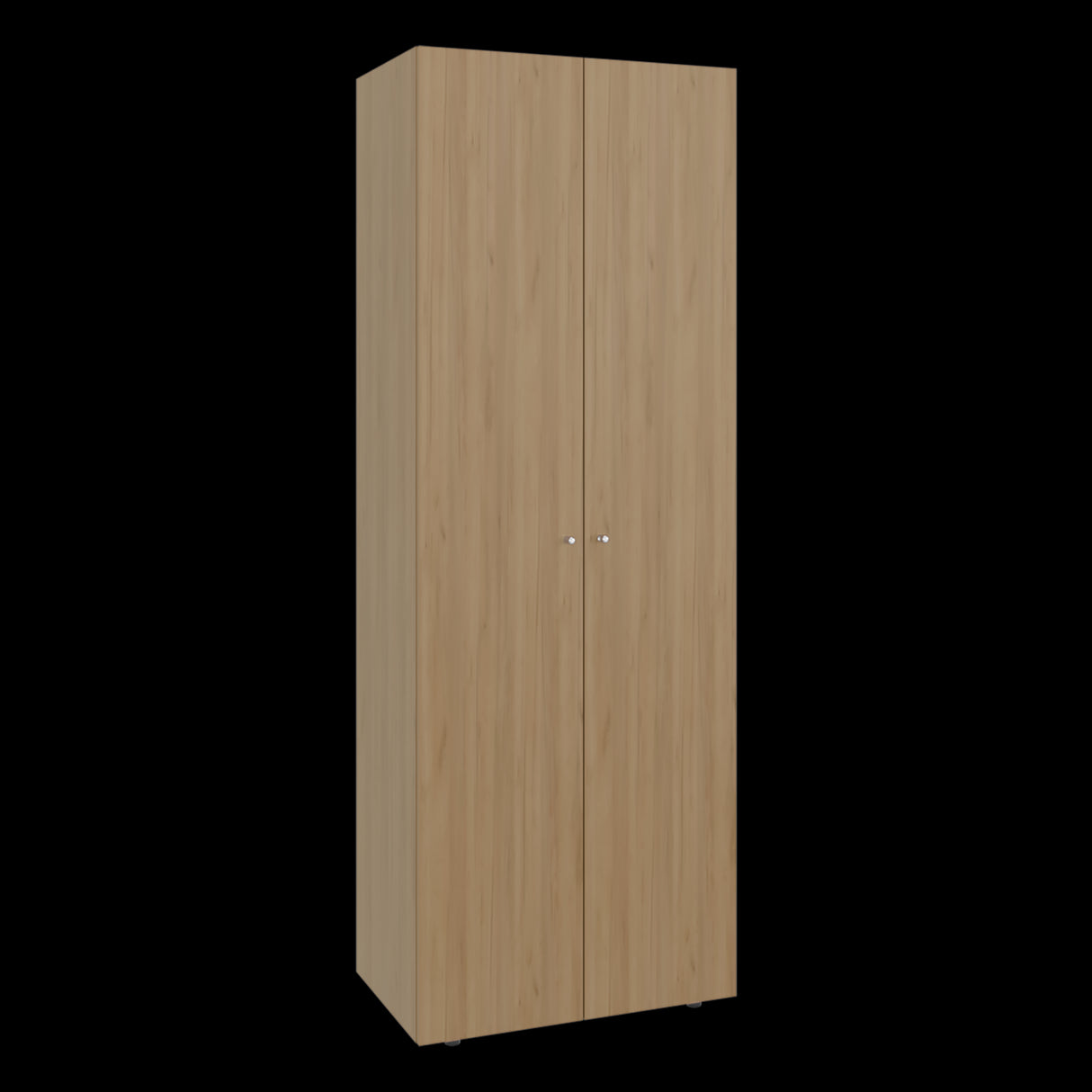 Closet Tuhogar Fresno Europeo y Blanco 60x170cm sin Cajones con Dos Puertas y con Colgadero de Ropa - CLOSETS | Bylmo