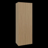 Closet Tuhogar Fresno Europeo y Blanco 60x170cm sin Cajones con Dos Puertas y con Colgadero de Ropa - CLOSETS | Bylmo