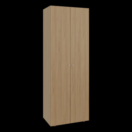 Closet Tuhogar Fresno Europeo y Blanco 60x170cm sin Cajones con Dos Puertas y con Colgadero de Ropa - CLOSETS | Bylmo