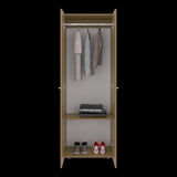 Closet Tuhogar Fresno Europeo y Blanco 60x170cm sin Cajones con Dos Puertas y con Colgadero de Ropa - CLOSETS | Bylmo