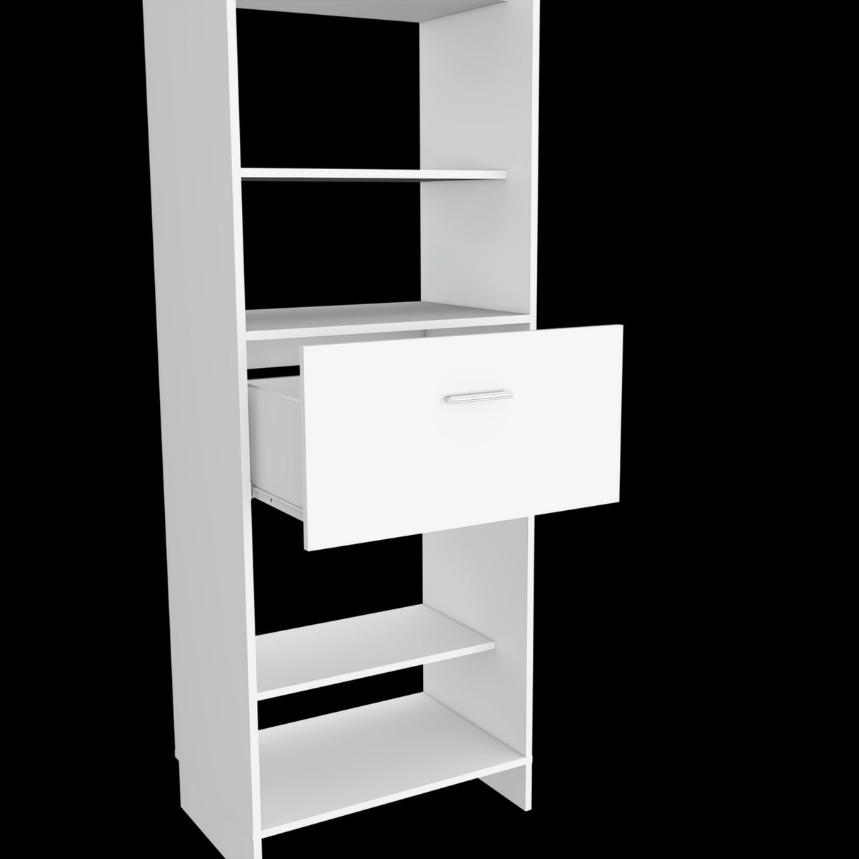 Closet Manchester Blanco 150x210.6cm con Un Cajón sin Puertas y con Colgadero de Ropa - CLOSETS | Bylmo