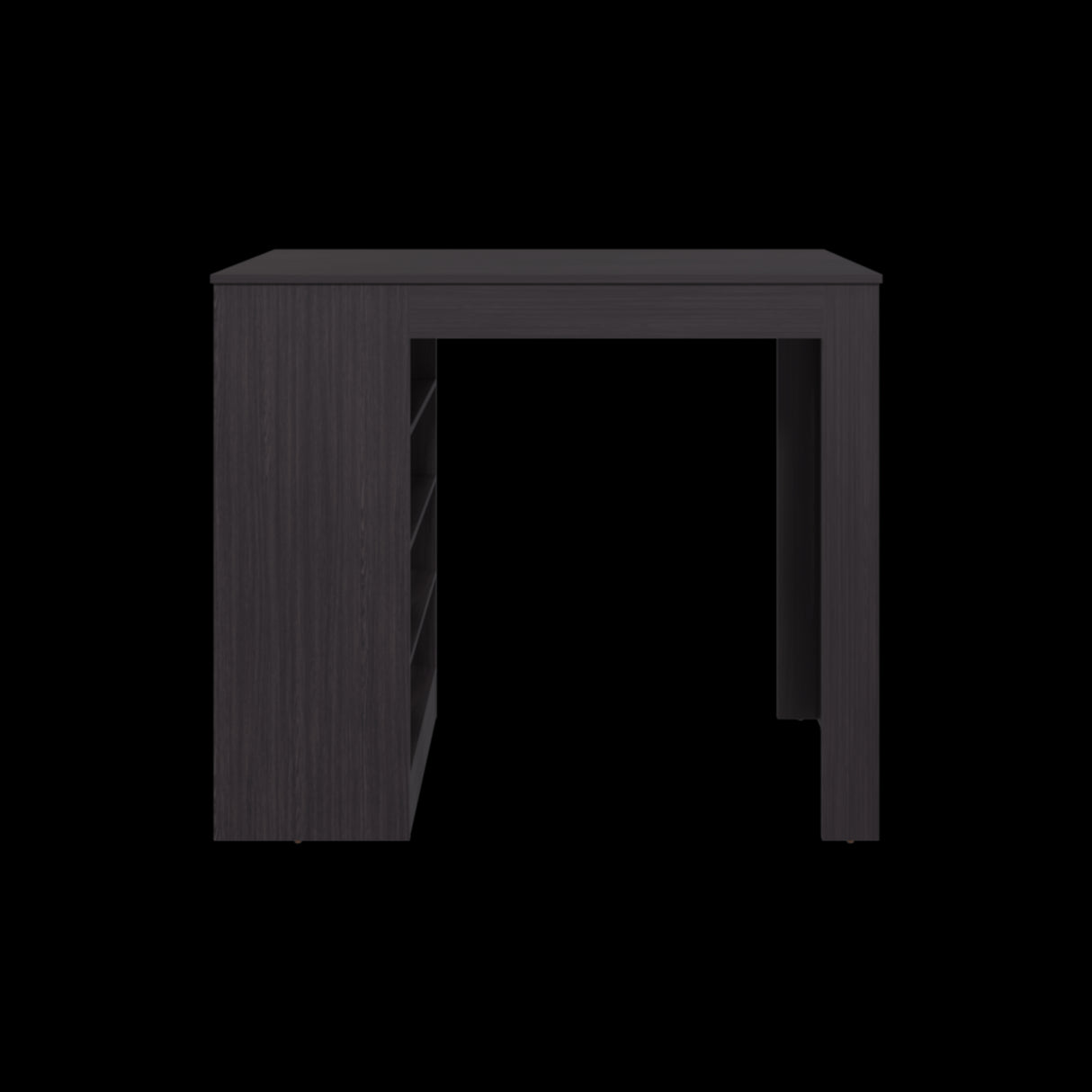 Barra de Cocina Greer Wengue 119.8x102cm con Cinco Compartimientos - BARRAS Y MUEBLES AUXILIARES | Bylmo