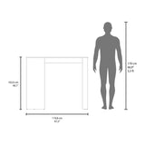 Barra de Cocina Greer Wengue 119.8x102cm con Cinco Compartimientos - BARRAS Y MUEBLES AUXILIARES | Bylmo