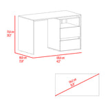 Escritorio Rookie Blanco y Fresno 120x75cm con Dos Cajones y con Organizador de Libros - ESCRITORIOS | Bylmo