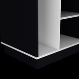 Escritorio en L Rookie Blanco y Wengue 151.5x76.5cm con Organizador de Libros - ESCRITORIOS | Bylmo