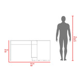 Escritorio en L Rookie Blanco y Wengue 151.5x76.5cm con Organizador de Libros - ESCRITORIOS | Bylmo