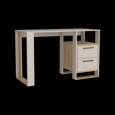 Escritorio Verlot Capri y Fresno 120x75cm con Dos Cajones y con Organizador de Libros - ESCRITORIOS | Bylmo