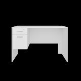 Escritorio Millier Blanco 120x75cm con Dos Cajones y con Organizador de Libros - ESCRITORIOS | Bylmo