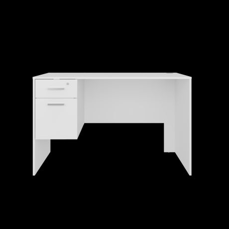Escritorio Millier Blanco 120x75cm con Dos Cajones y con Organizador de Libros - ESCRITORIOS | Bylmo