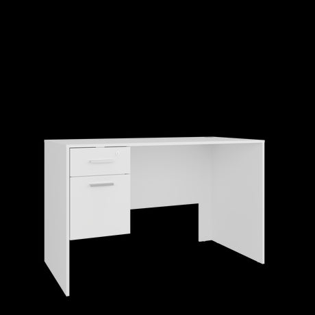 Escritorio Millier Blanco 120x75cm con Dos Cajones y con Organizador de Libros - ESCRITORIOS | Bylmo
