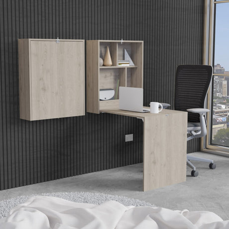 Escritorio Plegable Klapar Bardolino 60.1x72.7cm Flotante y con Organizador de Libros - ESCRITORIOS | Bylmo