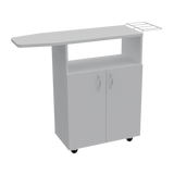 Mesa de Planchar Urano Blanco 90x86.1cm con Ruedas y con Dos Puertas - MUEBLES DE ASEO Y ROPAS | Bylmo