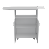 Mesa de Planchar Urano Blanco 90x86.1cm con Ruedas y con Dos Puertas - MUEBLES DE ASEO Y ROPAS | Bylmo