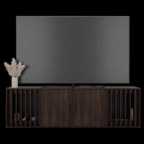 Rack de TV Brown Nogal y Wengue 180x54.5cm para TV Hasta 70" Pulgadas con Cuatro Compartimientos - MUEBLES DE TV | Bylmo