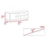 Rack de TV Noah Wengue y Blanco 120x44cm para TV Hasta 55" Pulgadas con Cinco Compartimientos - MUEBLES DE TV | Bylmo