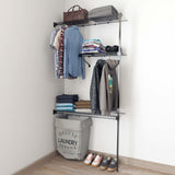 Closet Eco Negro 160x200cm con Tres Compartimientos - CLOSETS | Bylmo