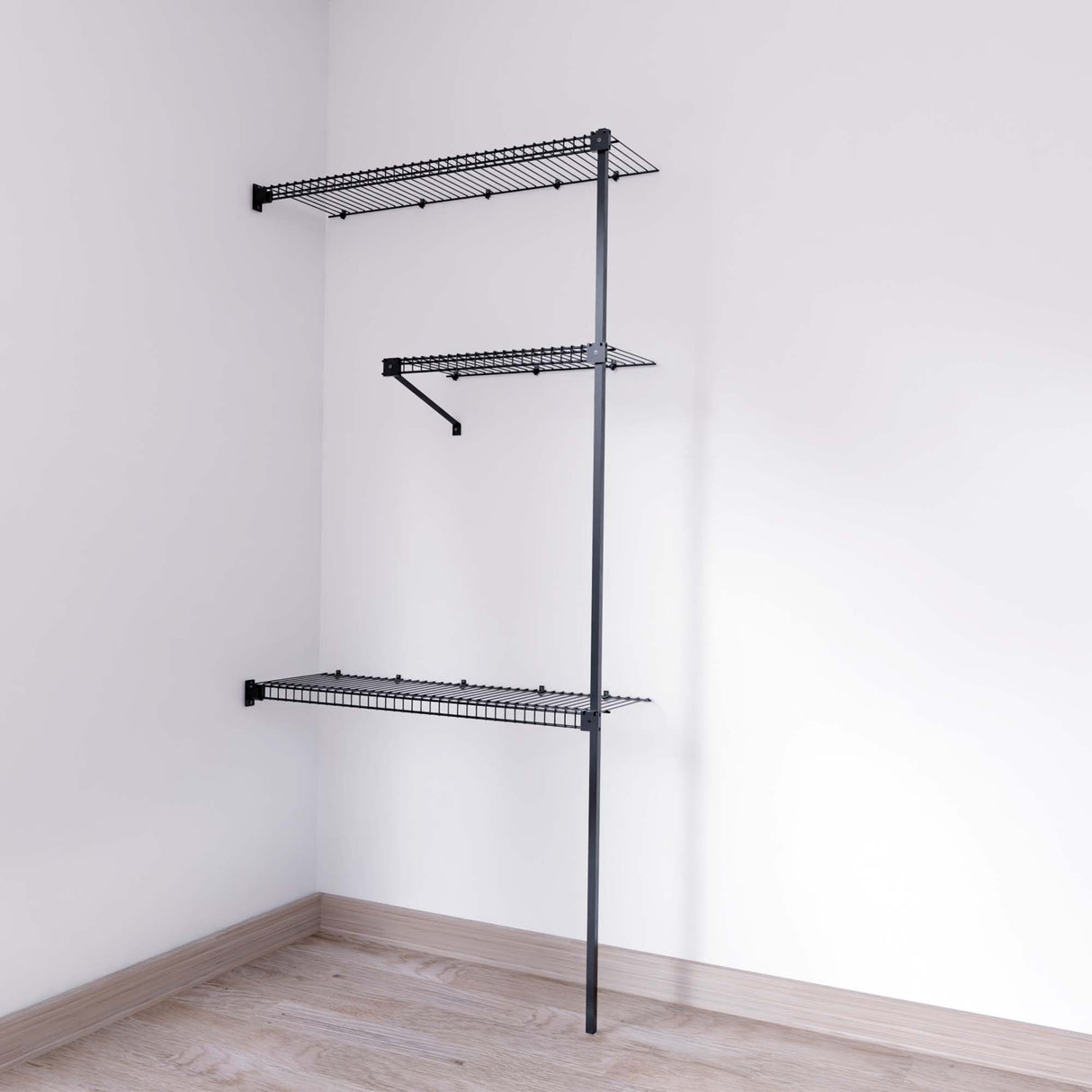 Closet Eco Negro 160x200cm con Tres Compartimientos - CLOSETS | Bylmo